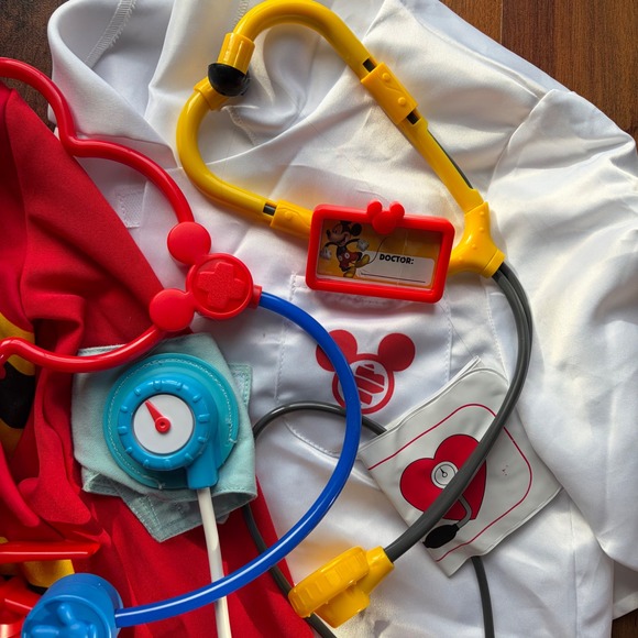 Disney Mickey Mouse Kids Dress Up Set Firefighter Doctor Construction 3 Costumes - Picture 7 of 10